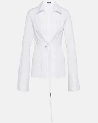 Ann Demeulemeester Camicia Linsey in popeline di cotone Bianco