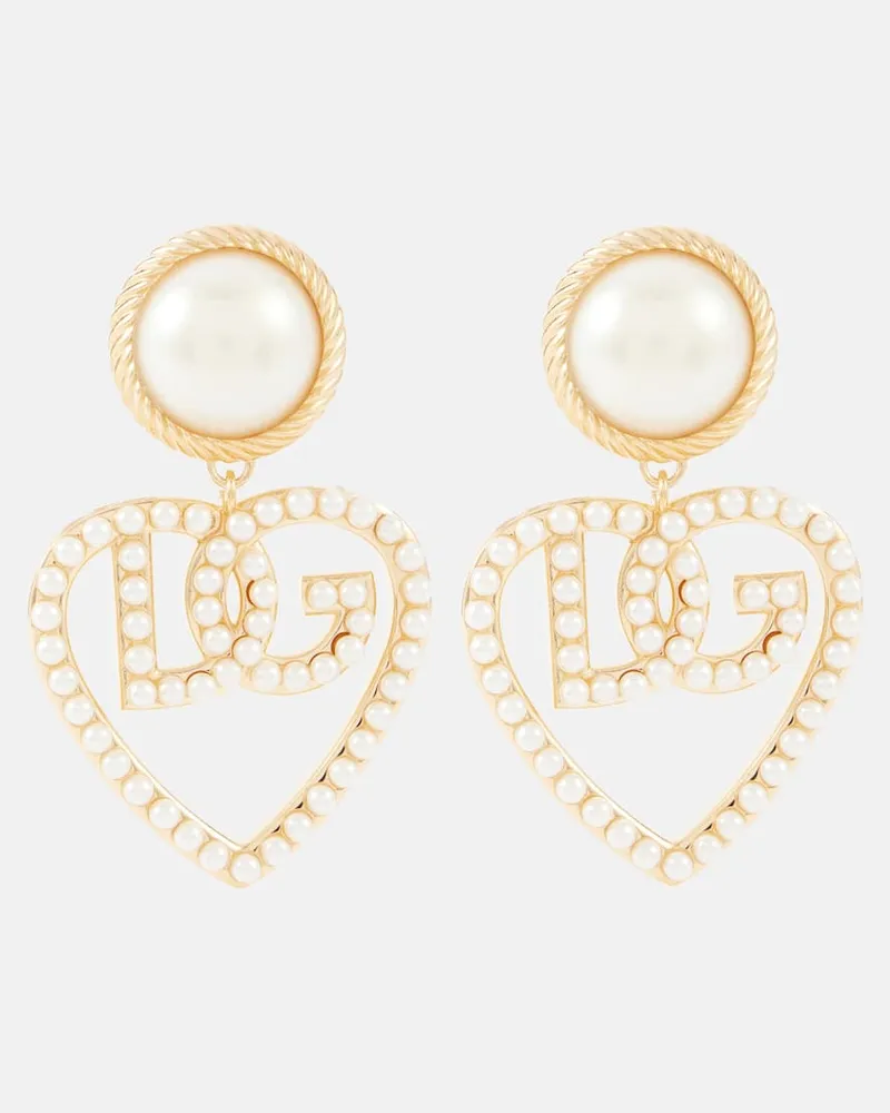Dolce & Gabbana Orecchini a clip con perle bijoux Oro