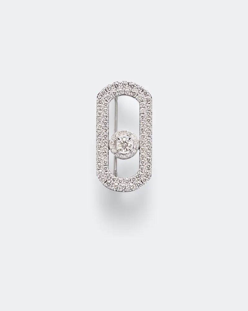 Messika Spilla So Move in oro bianco 18kt con diamanti Argento