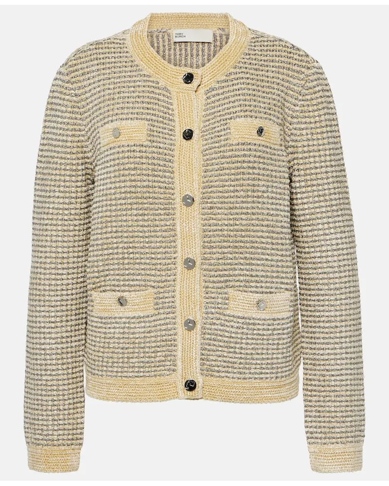 Tory Burch Cardigan Kendra in velluto Multicolore