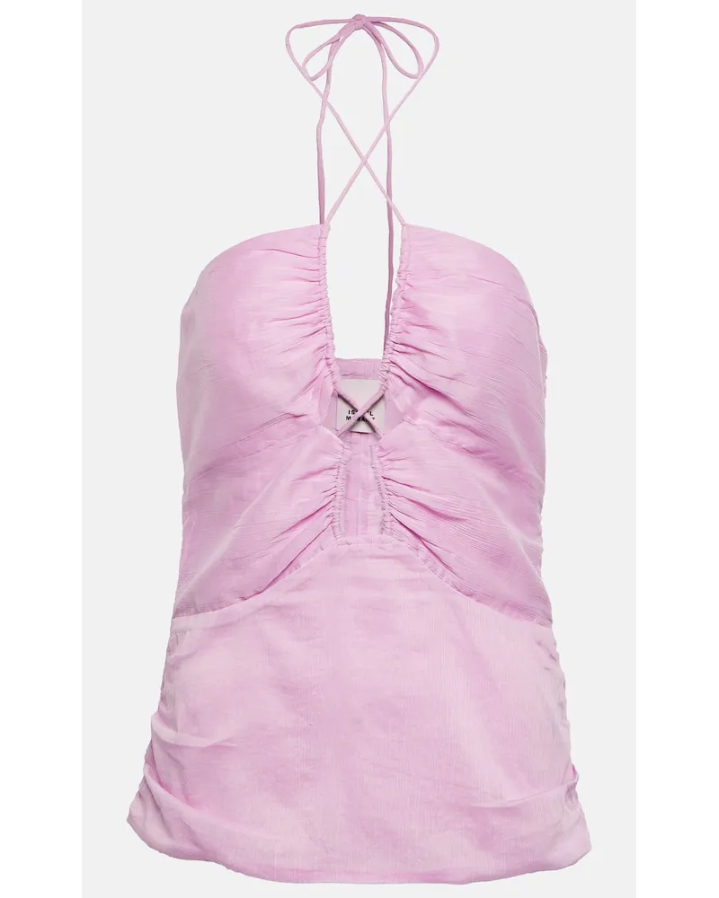 Isabel Marant Top Becki in cotone e seta Multicolore