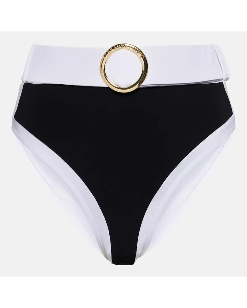Alexandra Miro Slip bikini Whitney a vita alta Nero