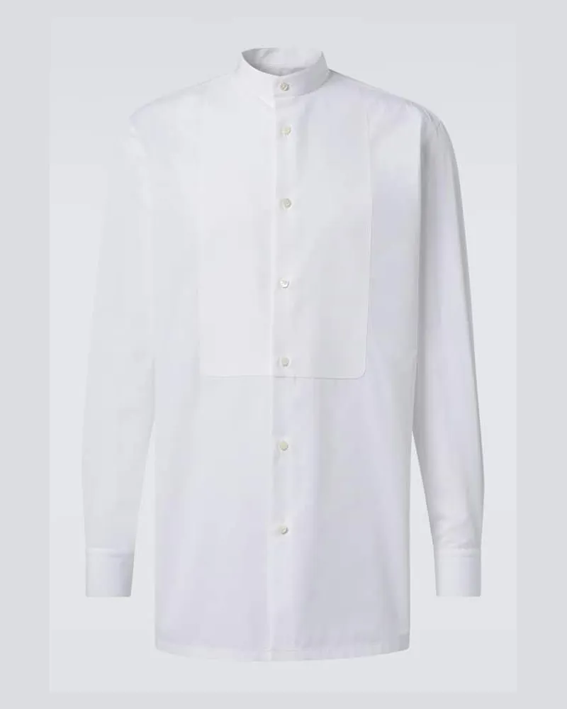 Loro Piana Camicia da smoking in cotone Bianco
