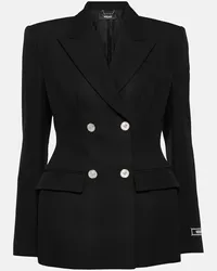 Versace Blazer doppiopetto in lana Nero