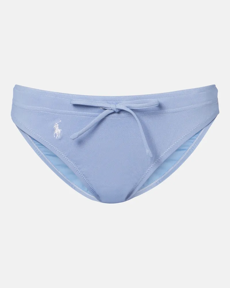 Ralph Lauren Slip bikini con ricamo Blu