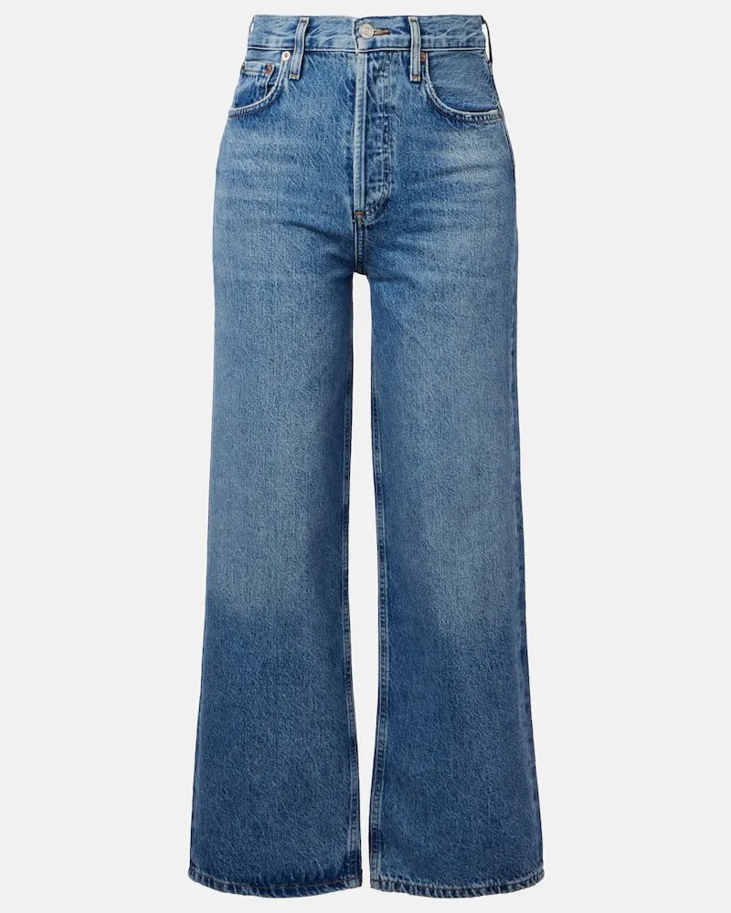 AGOLDE Jeans Ren a gamba larga e vita alta Blu
