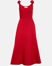 Valentino Garavani Abito midi in Crêpe Couture Rosso