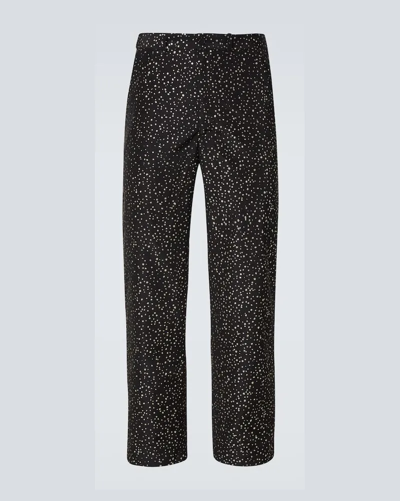 BODE Pantaloni regular in faille con glitter Nero