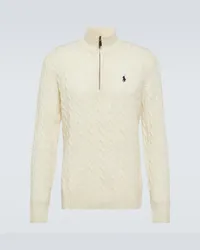 Ralph Lauren Pullover in lana e cashmere a trecce Bianco