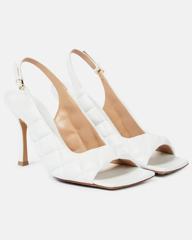 Bottega Veneta Sandali slingback imbottiti in pelle Bianco