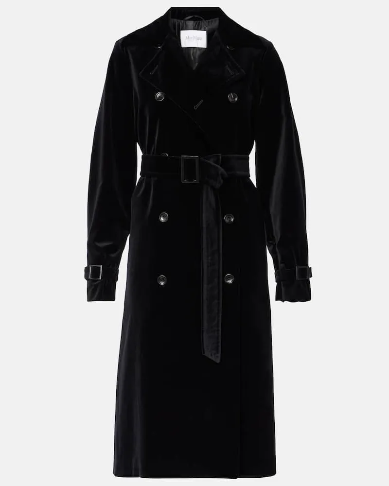 Max Mara Cappotto Lana in cotone Nero