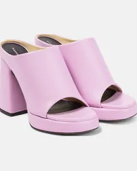 Proenza Schouler Mules con plateau Forma in pelle Viola