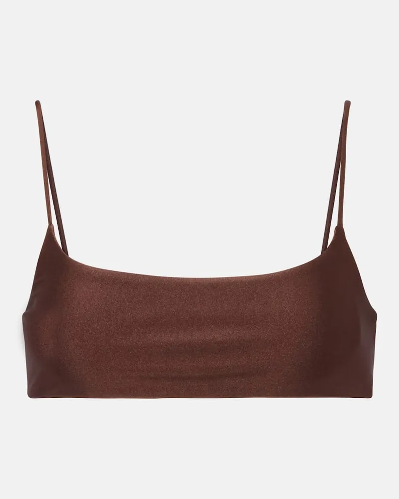 JADE SWIM Top bikini Muse Scoop Marrone