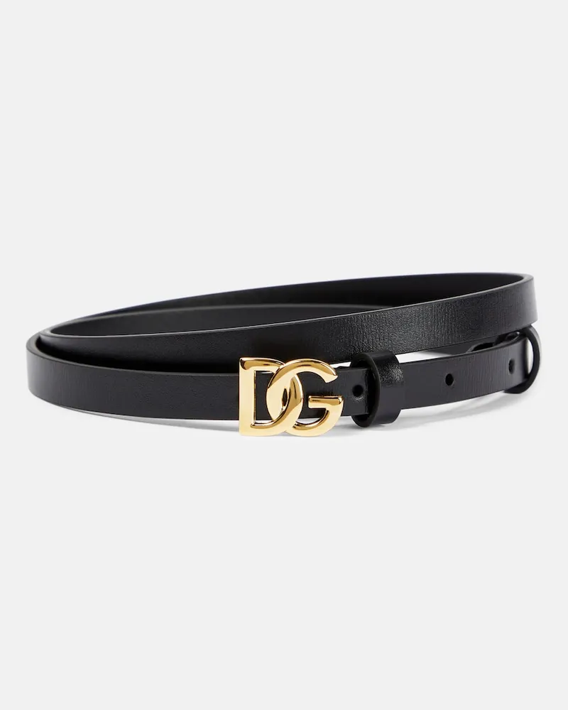 Dolce & Gabbana Cintura DG in pelle Nero