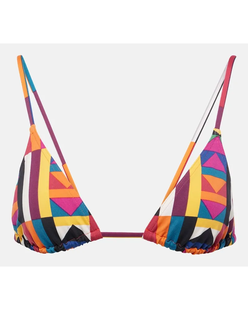 Eres Top bikini Space con stampa Multicolore