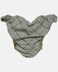 Vivienne Westwood Top bustier in crêpe a quadri Multicolore