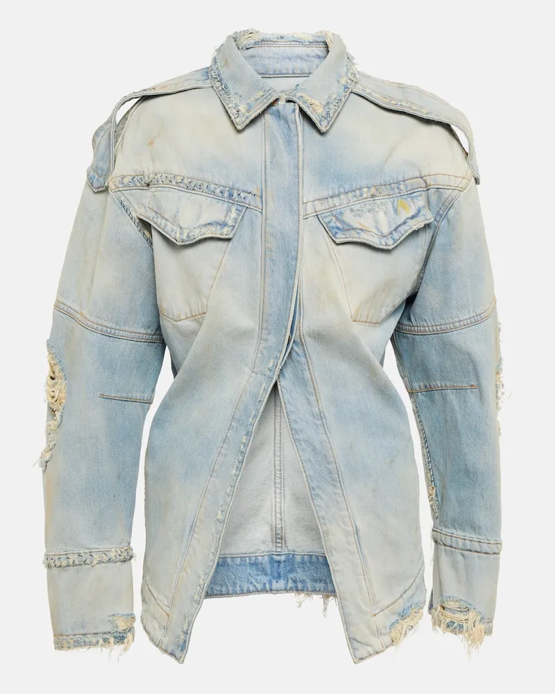 ATTICO Giacca di jeans distressed Blu