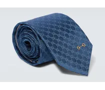 Cravatta in jacquard di seta GG