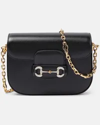 Gucci Borsa Gucci Horsebit 1955 GG Crystal Nero