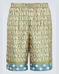 Versace Shorts in seta Versace Allover Multicolore