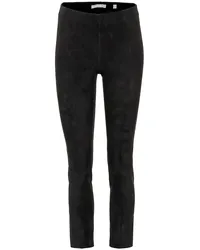 Vince Pantaloni in suede Nero