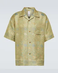 Visvim Camicia in jacquard di seta e lino Multicolore