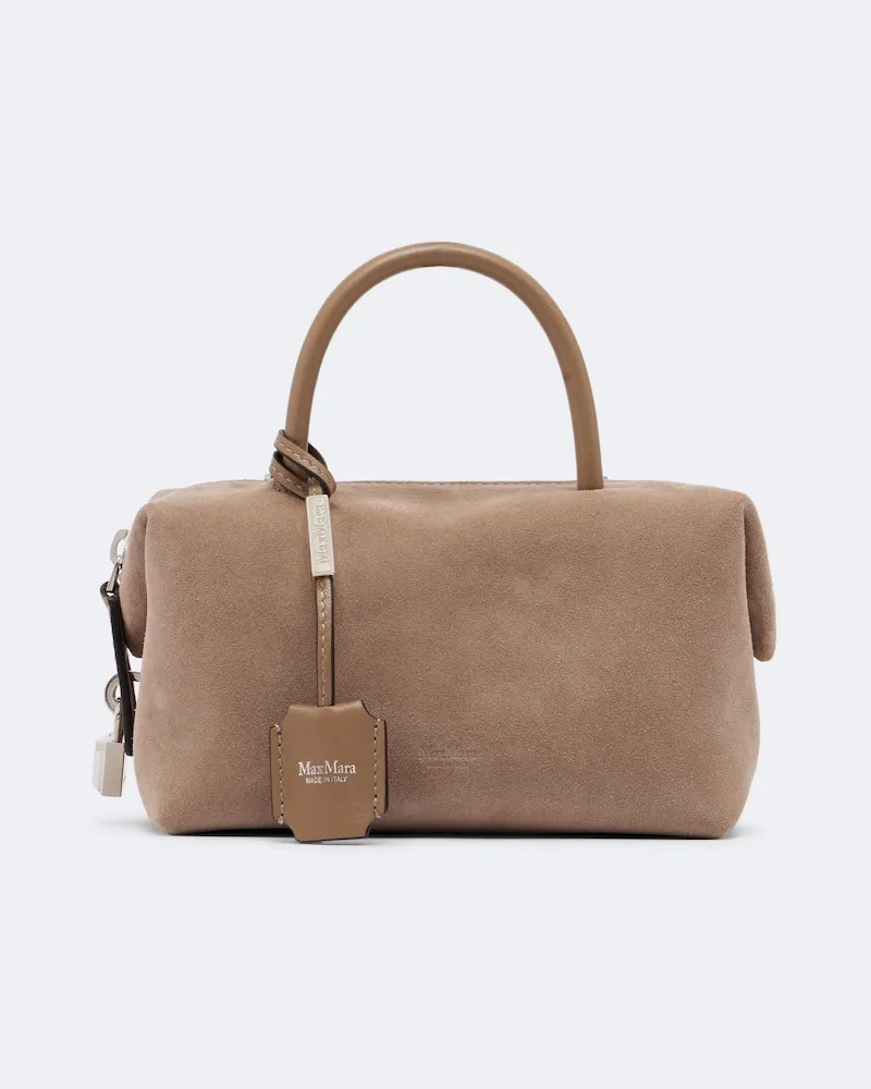 Max Mara Borsa a mano Small in suede Beige