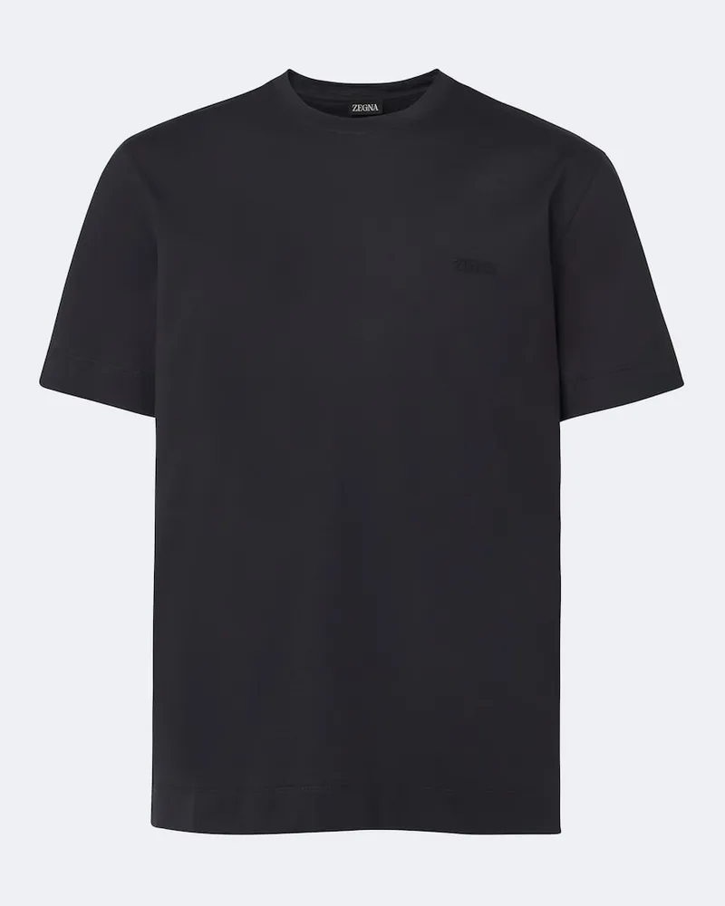 Ermenegildo Zegna T-shirt in jersey di cotone Blu