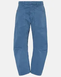 Nili Lotan Pantaloni Shon in twill di cotone Blu