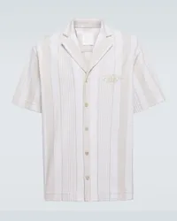 Givenchy Camicia bowling Plage in spugna a righe Bianco