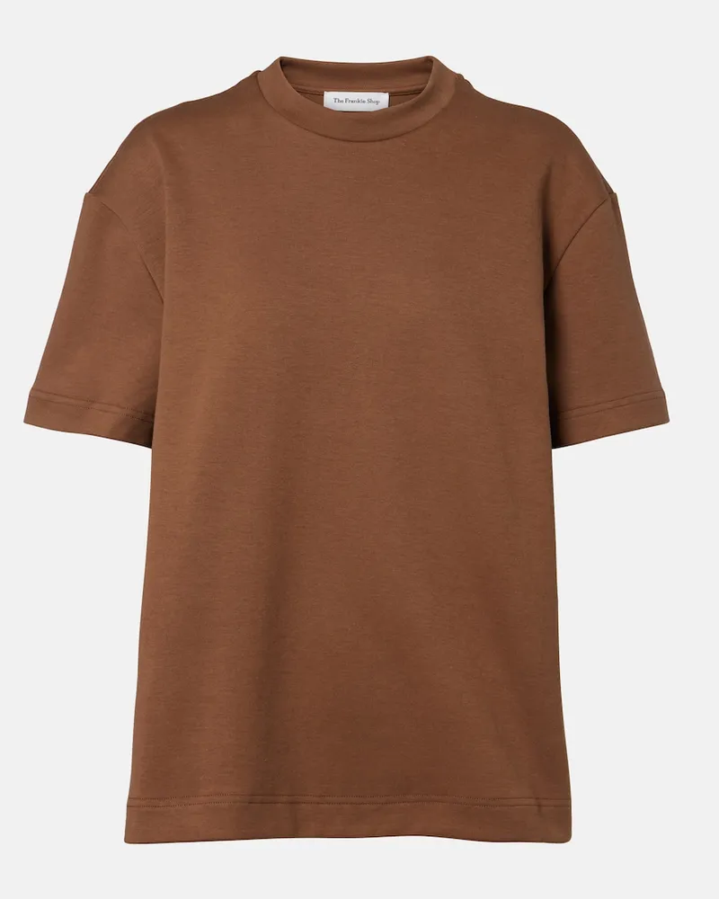 FRANKIE Shop T-shirt Scoob in jersey di misto cotone Marrone
