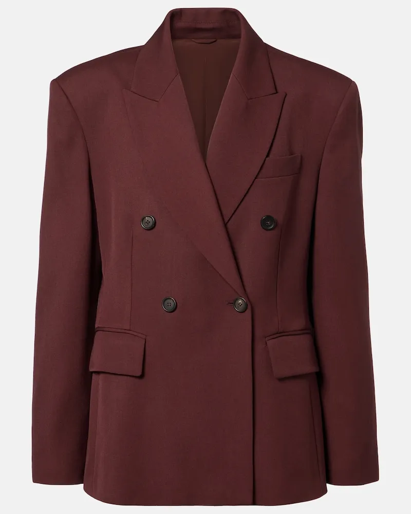 Brunello Cucinelli Blazer in lana vergine Borgogna