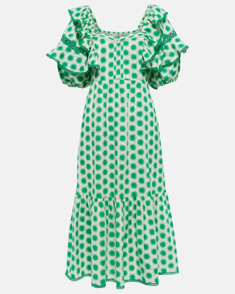 Diane von Furstenberg Abito midi Oliver in cotone Multicolore