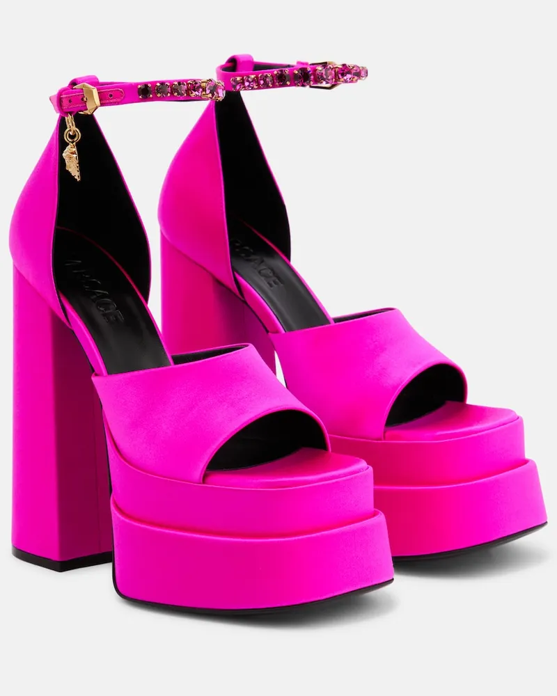 Versace Sandali con plateau Medusa Aevitas Rosa