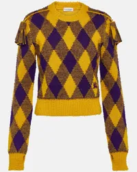 Burberry Pullover Argyle in lana jacquard Multicolore