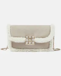 Roger Vivier Borsa a spalla Jeu de Fille in suede Grigio