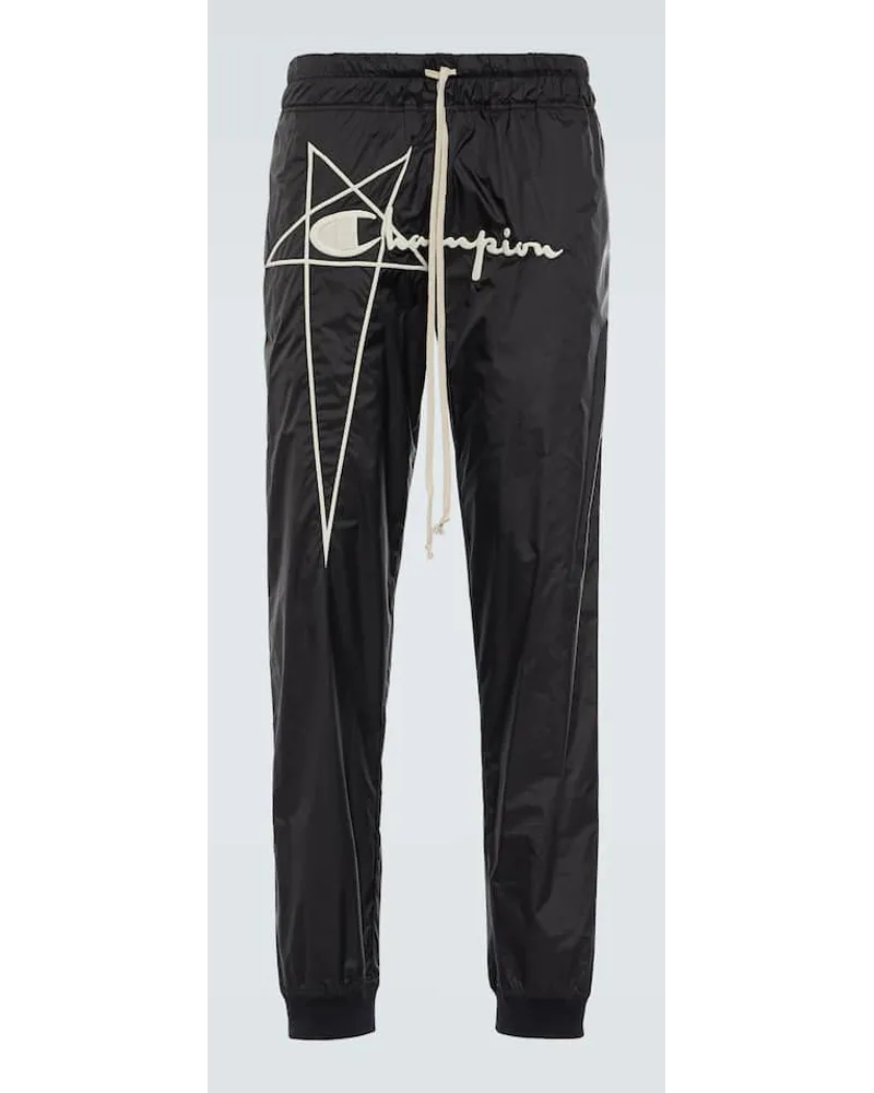 Rick Owens x ChampionÂ® - Pantaloni sportivi in nylon Nero