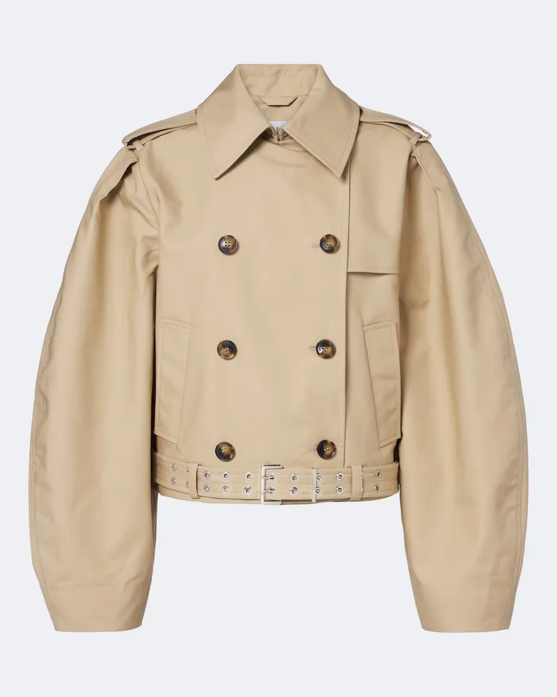 Ganni Giacca in cotone Beige