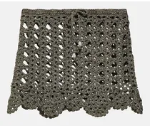 Minigonna in crochet di misto cotone