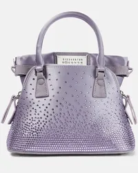 Maison Margiela Borsa a spalla 5AC Classique Micro in raso Viola