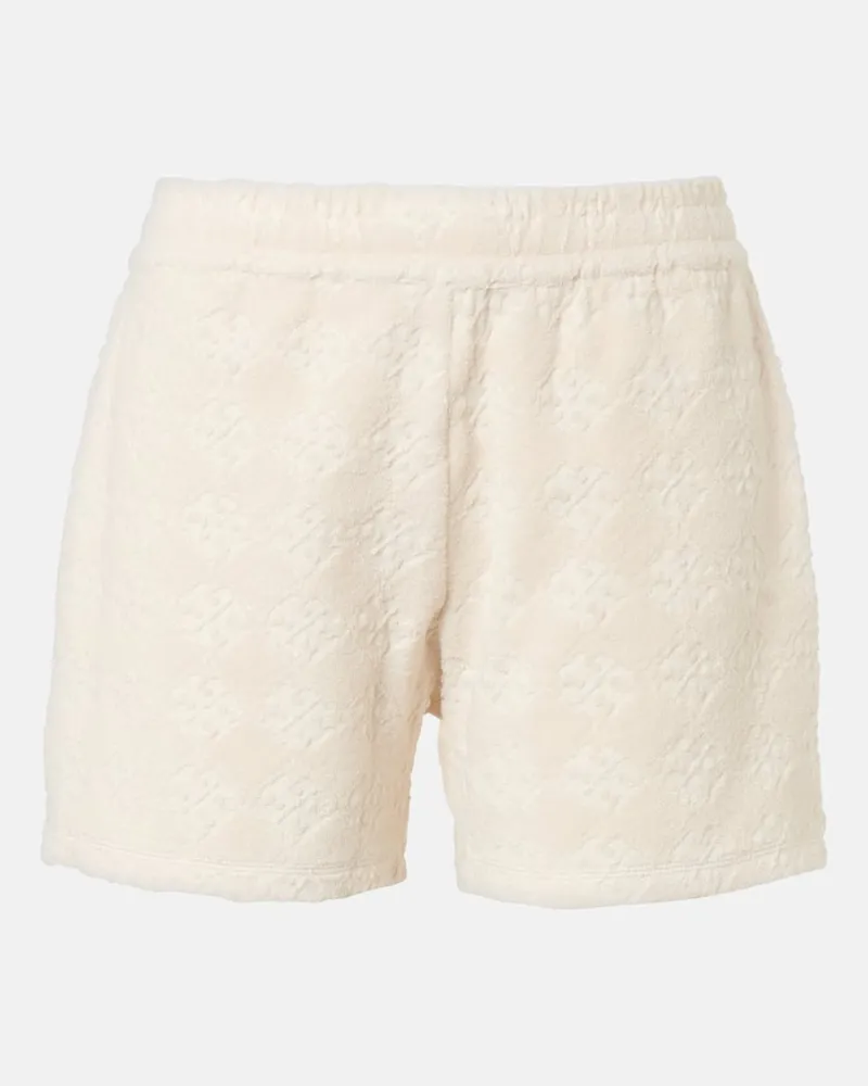 Tory Burch Shorts in jacquard di misto cotone Bianco