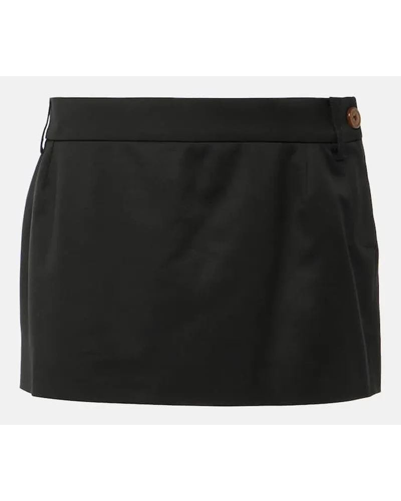 Vivienne Westwood Minigonna in lana a vita bassa Nero
