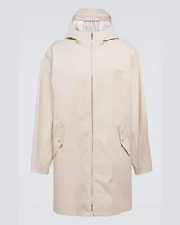 Thom Browne Parka in twill di cotone impermeabile Beige