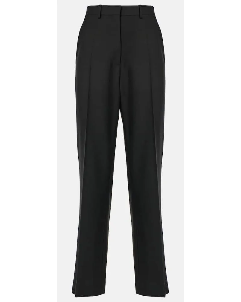 The Row Pantaloni flared Albereta in lana Nero