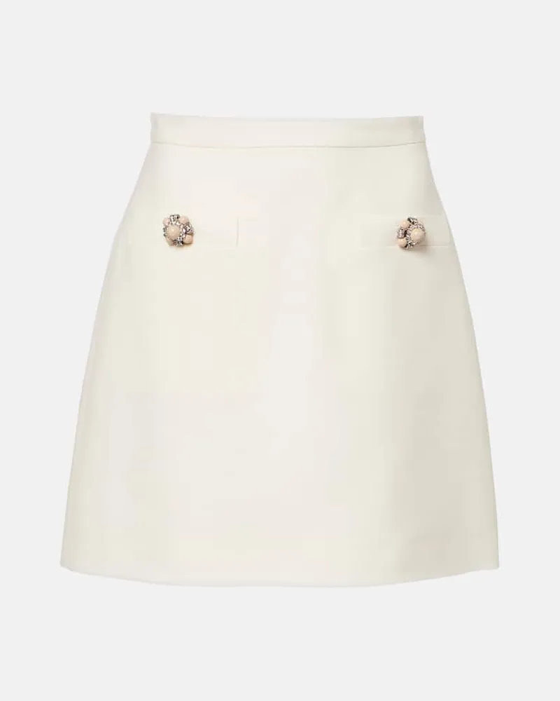 Valentino Garavani Minigonna in crÃªpe couture Bianco