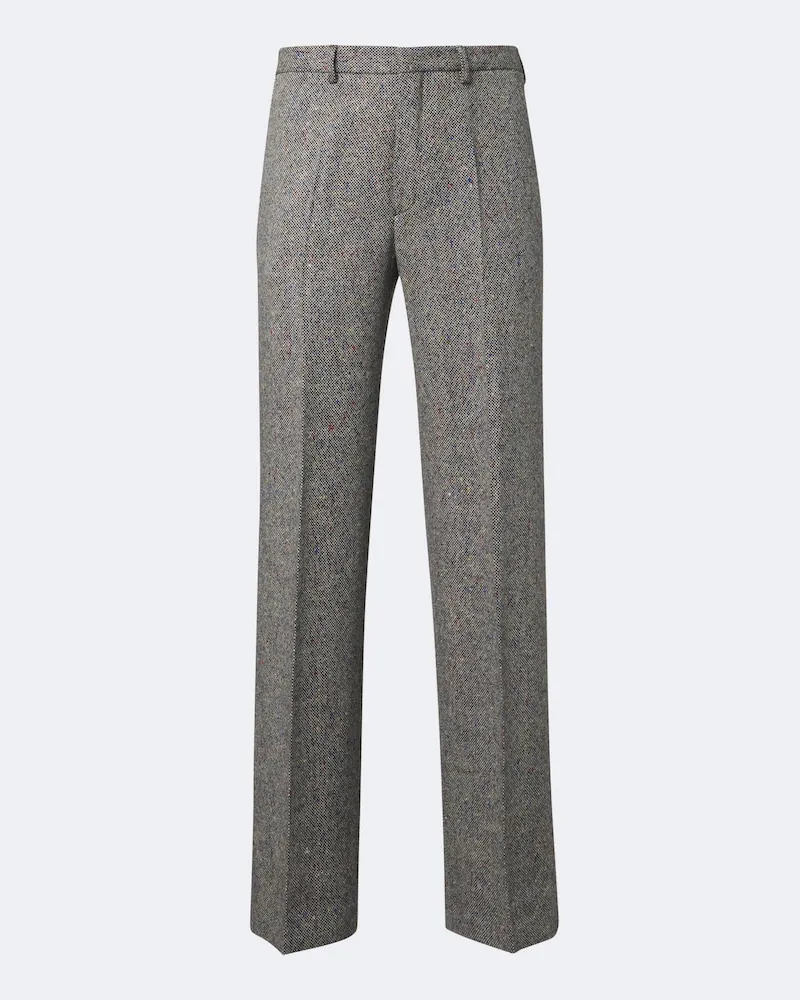 Dries van Noten Pantaloni regular in lana a quadri Multicolore