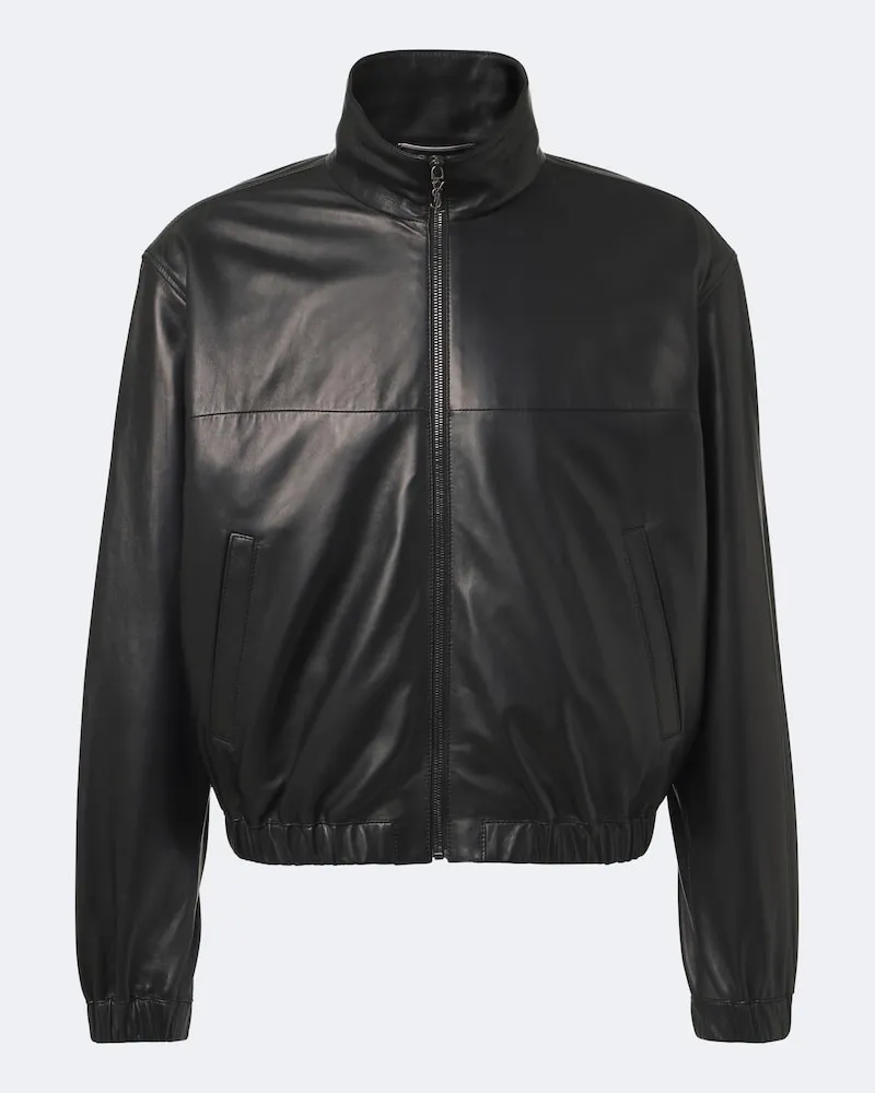Saint Laurent Giacca blouson in pelle Nero