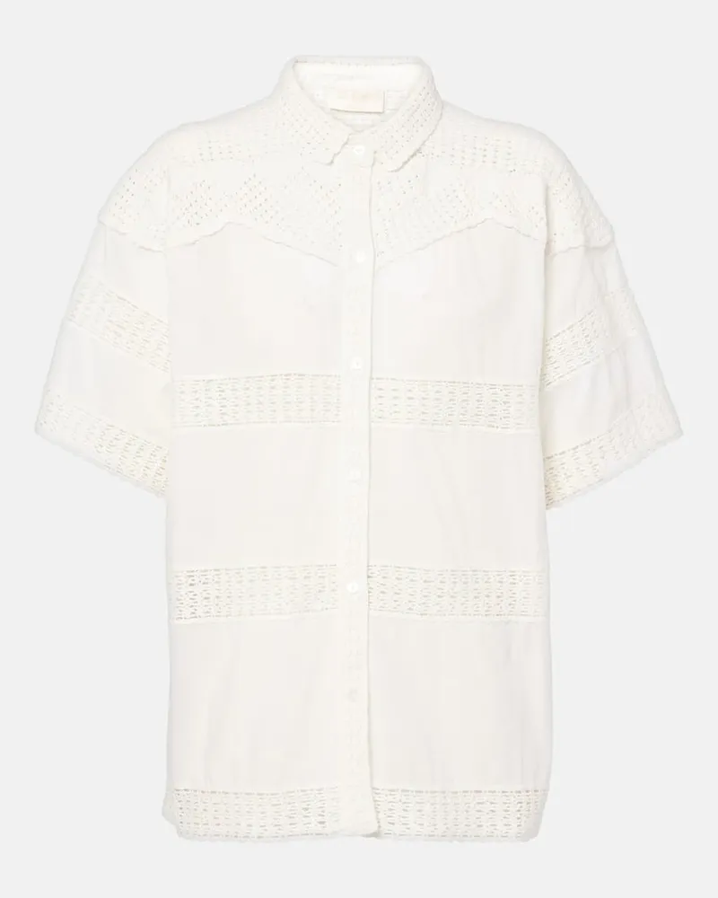 Ulla Johnson Camicia Amal in crochet di cotone Bianco