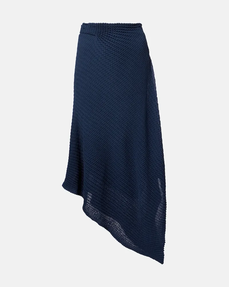Victoria Beckham Gonna midi in misto cotone Blu