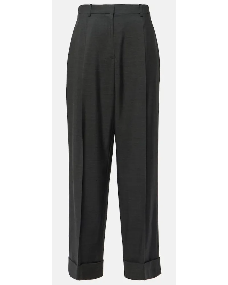 The Row Pantaloni a palazzo Tor in lana vergine Grigio